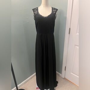 Black formal maxi dress. Worn for a black tie